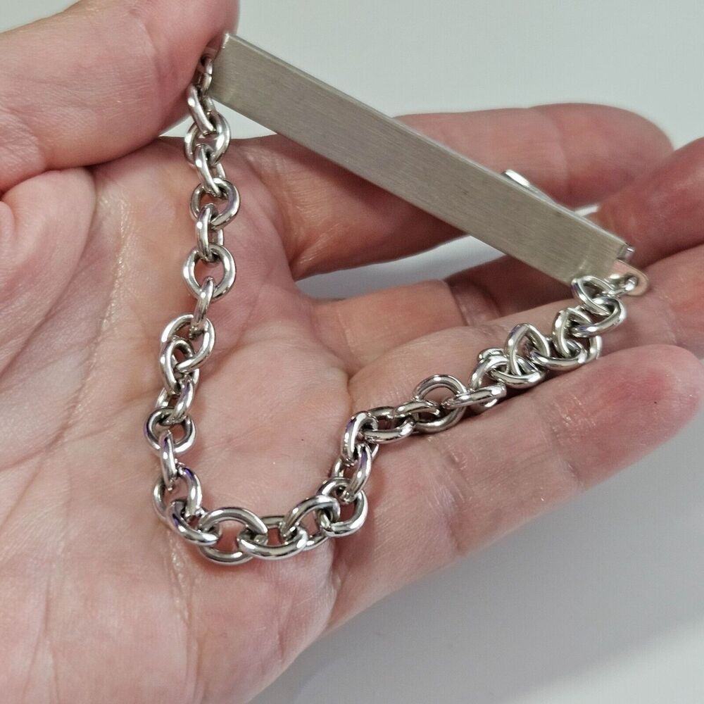 Sarah Coventry silver tone tie bar clip vintage